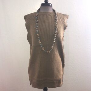 Jon & Anna Olive Brown Sweater Vest Knit Top